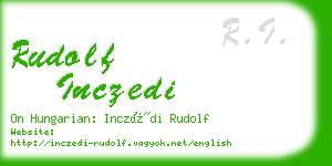 rudolf inczedi business card